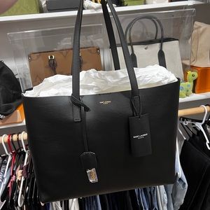 Yves Saint Laurent black shopping tote/NWTs